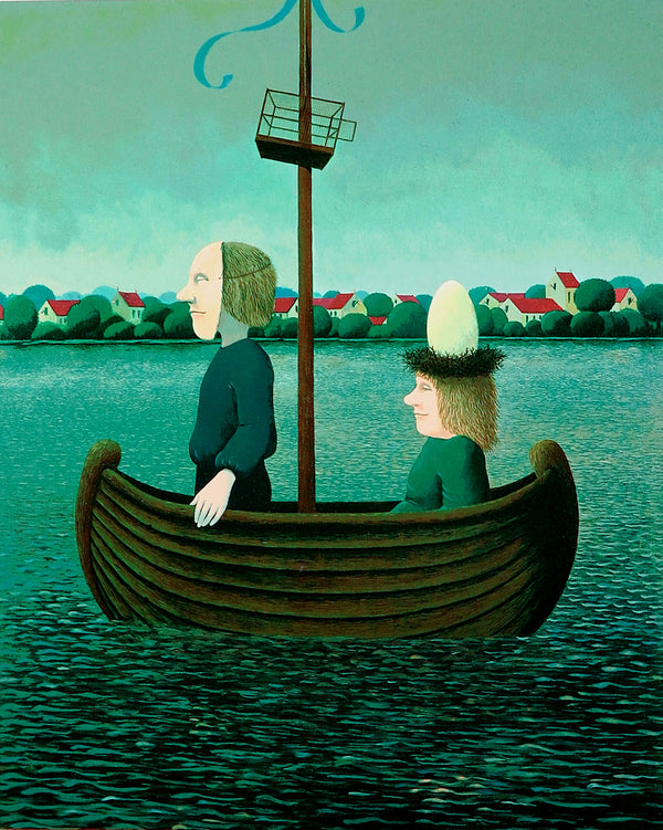 Dolf Zwerver – Liefdesbootje – kleurenlithografie
