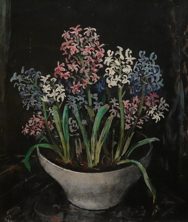 oil painting, tHyacinths by the Dutch artist Harm Kamerlingh Onnes