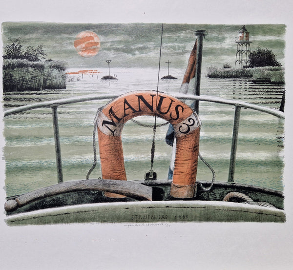 Herman Berserik - Strijen Sas- Litho Strijen Sas, 35 x 50 cm, signed in pencil, Not framed, still on original printing paper