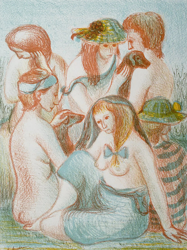 Kees Andrea - five bathers and a dog