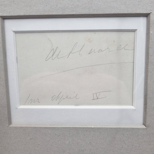 abstract painting by Pieter de Haard, dated 1946, with green tones signature