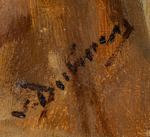 Erasmus Bernhard van Dulmen Krumpelman | painting | Narrow Church Alley (Enge Kerksteeg) | oil on canvas | signed lower right | 60 × 30 cm | signature