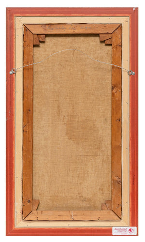 Erasmus Bernhard van Dulmen Krumpelman | painting | Narrow Church Alley (Enge Kerksteeg) | oil on canvas | signed lower right | 60 × 30 cm | back of painting