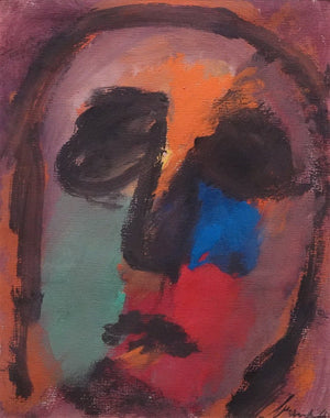 Eugène Brands | Schilderij | Een portret van een schilder | gouache | gesigneerd / gedateerd 1966 | 31 × 25 cm | zonder lijst
