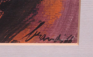 Eugène Brands | Schilderij | Een portret van een schilder | gouache | gesigneerd / gedateerd 1966 | 31 × 25 cm | signatuur