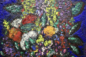 A very colorful painting, flowers by painter Ferry Slebe