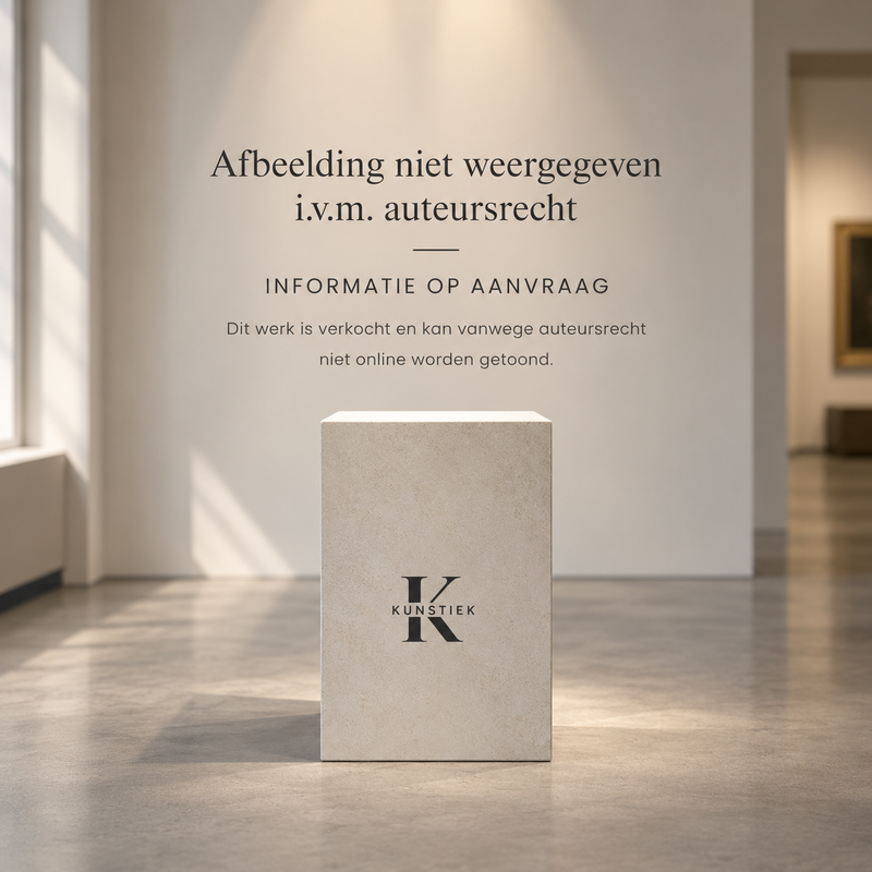 Frans Kokshoorn, Zittend figuur, bronzen beeld van een gestileerde zittende figuur, afbeelding niet getoond (auteursrecht)