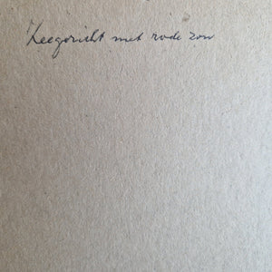 Harm Kamerlingh Onnes, Watercolour, Seascape with red sun, backside with the name