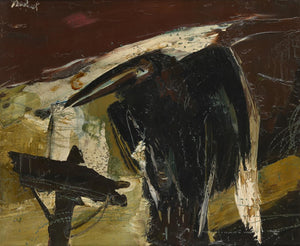 Jan van Heel bird painting an oil on canvas, signed top left sold