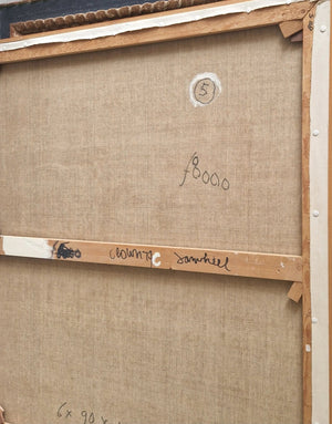 Jan van Heel | titled Clown | painting oil on canvas | signed upper left | 90 × 100 cm | backside of the painting