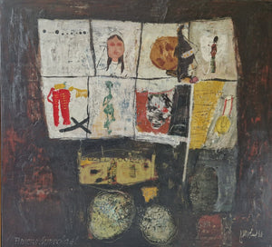 various representations with the theme Histoire d un soldat such as a nurse, a medal, a soldier, a wounded soldier