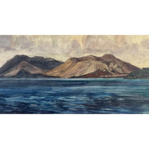 Jannes de Vries Mediterranean Sea Height 34 x width 53 cm Watercolour signed lower left