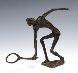 Jits Bakker - Tennis player - Bronze sculpture - Kunstiek