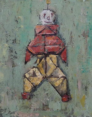 Joop Linschooten Doll Signed middle bottom, seen without the frame, Oil on board 30 x 23 cm, painting for sale.