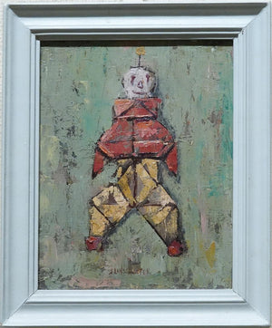 Joop Linschooten | Doll (Popje) | painting | oil on board | signed centre bottom | 30 × 23 cm | pictured with frame