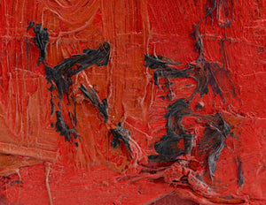 Karel Bleijenberg | Abstract colourful  composition with red and blue | oil on canvas | signed lower right | 60 × 85 cm| signature pictured 