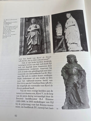 Lambertus Zijl | Sculpture of baked clay | Saint Pontianus of Spoleto, after the cathedral statue by Jan Nude | Height 23 cm | literature, published in: M. Broekhuis et al., Lambertus Zijl | dated circa 1930 | the book Lambertus Zijl | picture in book