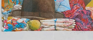 Nicolaas Wijnberg Breitner's letter 1980, colour lithograph,  detail view signature