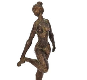 Peter van der Meer - Bronze sculpture of a woman for sale, circa 1965, marked PvdM. Height 18 cm, diameter 7 cm.