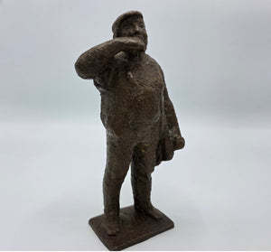 bronze statue by Pieter d'Hont (1917-1997), entitled 'The pub owner, closeup, sideways