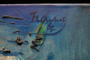 Roel Frankot | Painting | oil on canvas | titled Metamorfose | signed and dated 1967 | 50 × 60 cm | signature