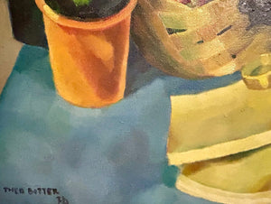 Theo Bitter | Still Life with a Fruit Basket | painting | oil on canvas | signed lower left | 63 × 75 cm | signature