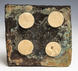 Theo van der Nahmer | bronze sculpture of a lady in a dress with a hat caught in the wind | Height 21.5 cm | Signed on the bottom | bottom