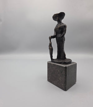 Theo van der Nahmer | bronze sculpture of a lady | Eline Vere | Height 13 cm | frontside