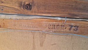 Willem Hussem | Deer | painting oil on canvas | signed lower right | 73 × 84 cm incl. frame | backside