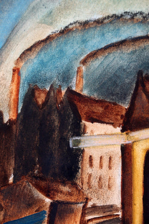 Wim Bosma Prinseneiland Amsterdam Watercolour,  Close-up